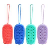 Hot Selling Soft Sponges Silicone Bathroom Body Exfoliating Cleaner Bath Shower Brushes