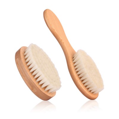 Natural wooden Anti Cellulite massage  Long Organic Bamboo Double Sided Bath Shower Back Body Brush